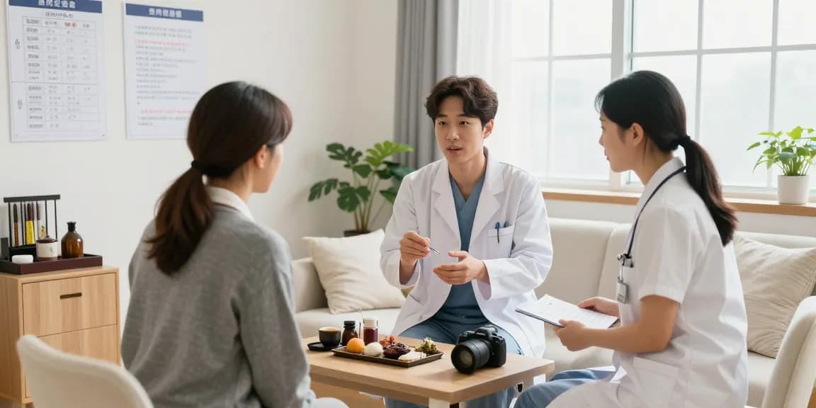 Patient consulting with experts at 수원교통사고한의원 for effective recovery.