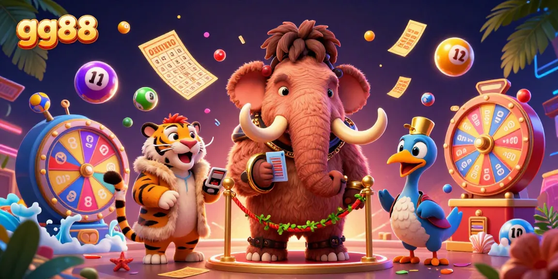 Experience the thrill of gg88, where vibrant lottery elements and cartoon characters bring the casino atmosphere to life.