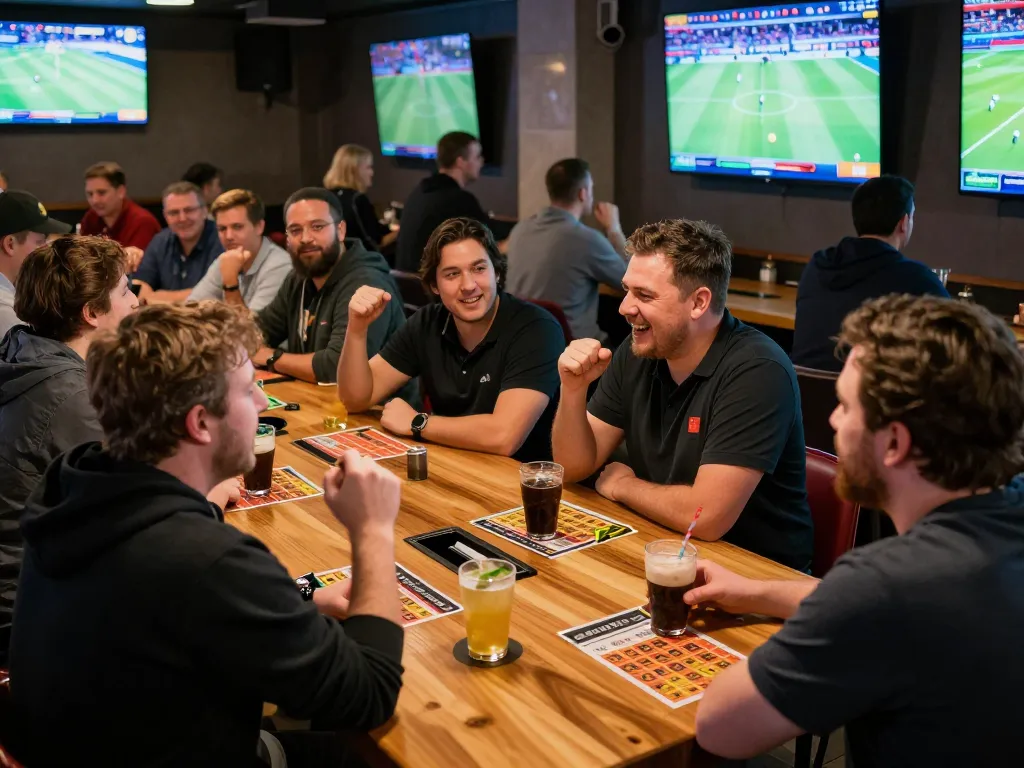 Sports betting excitement at 388bet with friends placing bets and enjoying live games