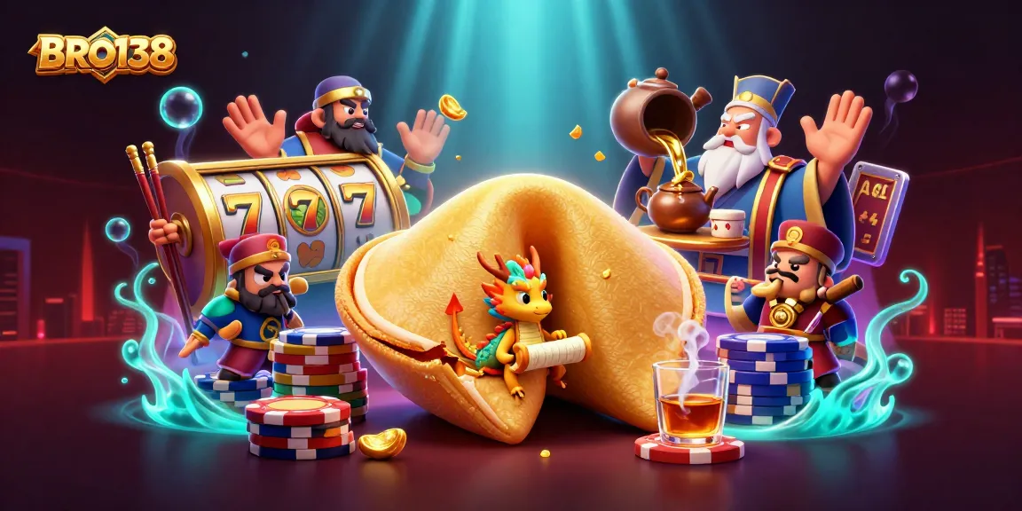 Experience a winning moment at BRO138 with golden fortune cookie and dynamic slot gameplay.