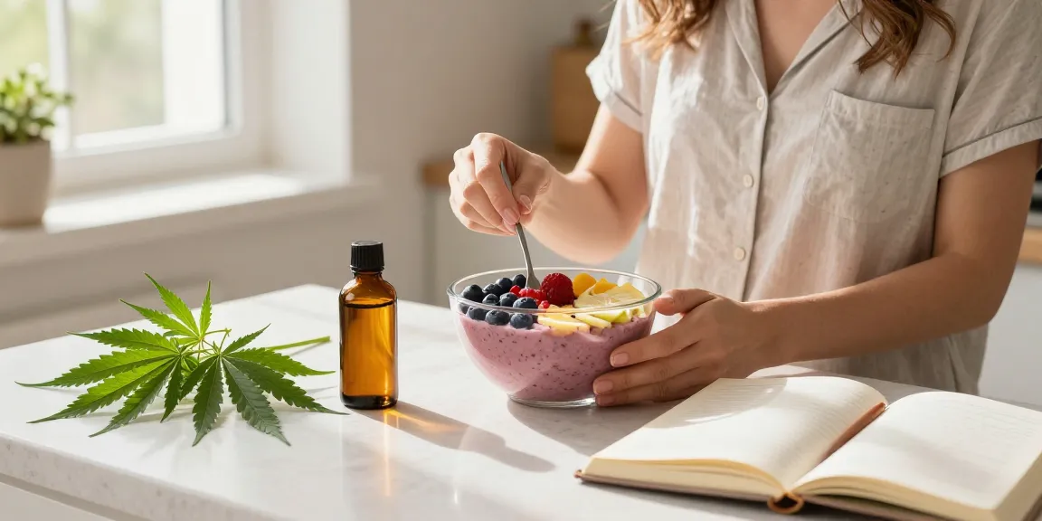 Marketing & Publicidad en el contexto de productos CBD de calidad y naturales elaborados en una cocina luminosa.