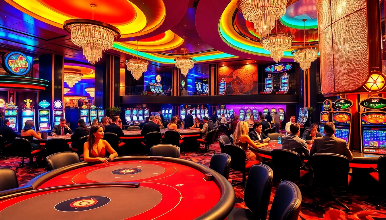 Experience the excitement of geekthc at a luxurious casino gaming floor.