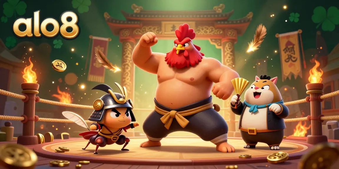 Experience the excitement with alo8 as a powerful sumo rooster and fierce cricket battle in a dynamic betting arena.