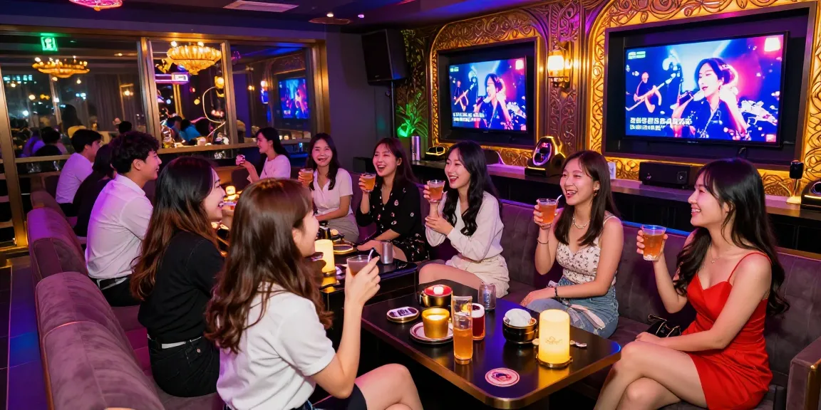 Nightlife atmosphere at www.3no.org showcasing vibrant private karaoke rooms, guests enjoying drinks and socializing.