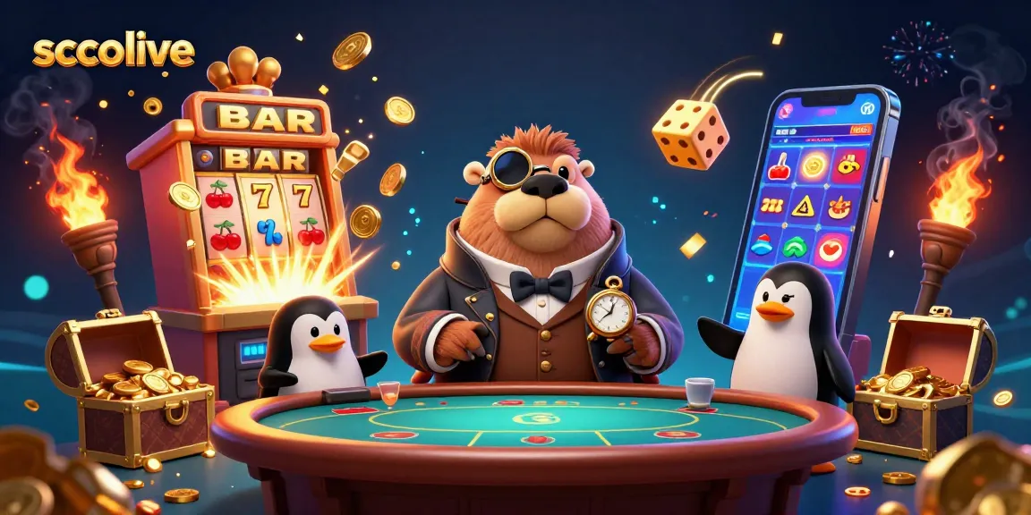 Socolive showcases a festive underwater poker scene with a walrus, penguin dealer, and pufferfish highlighting fun gambling moments.