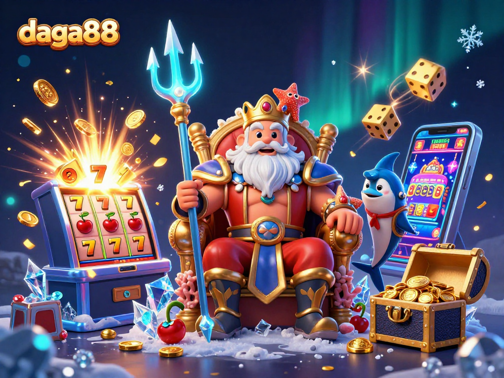 Experience thrilling action at daga88 with king Neptune as coins and jackpots burst in vibrant celebration.