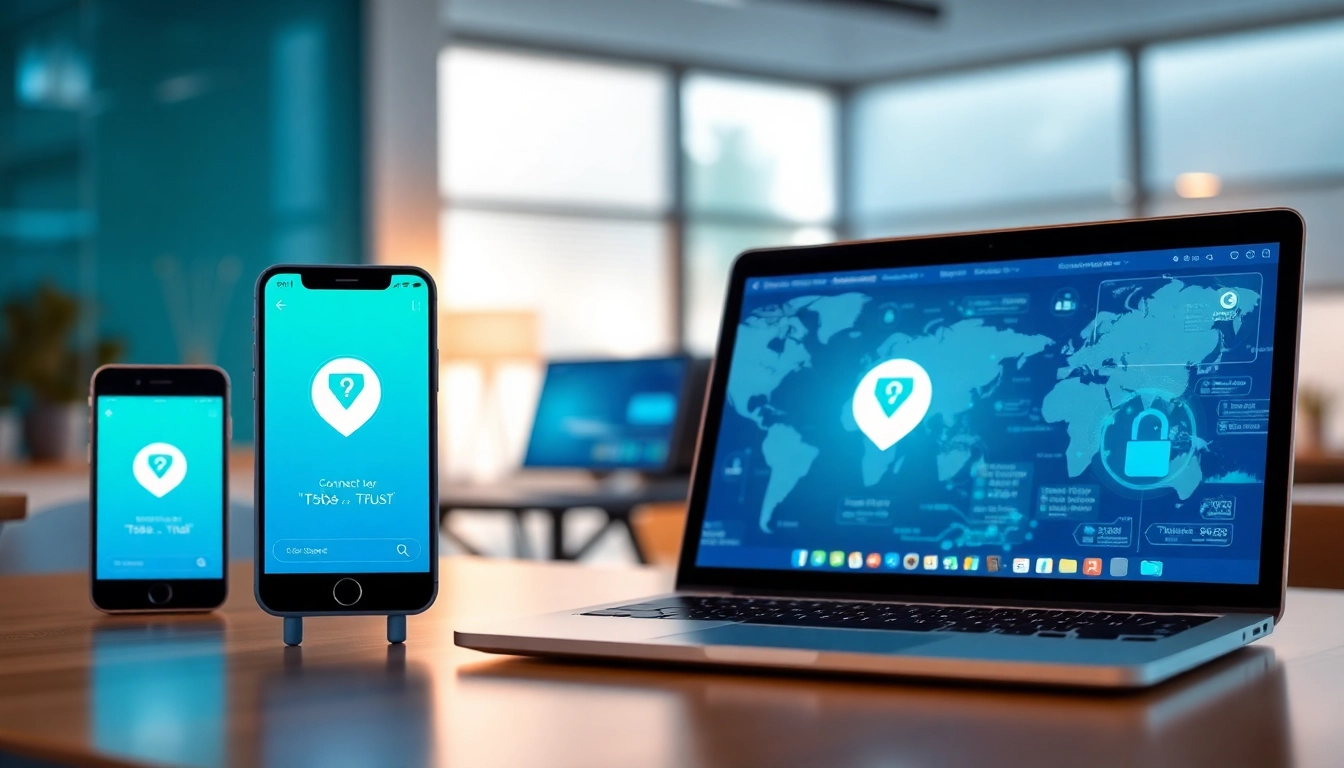 快连下载 interface on multiple devices, showcasing seamless global connectivity and high-speed access.