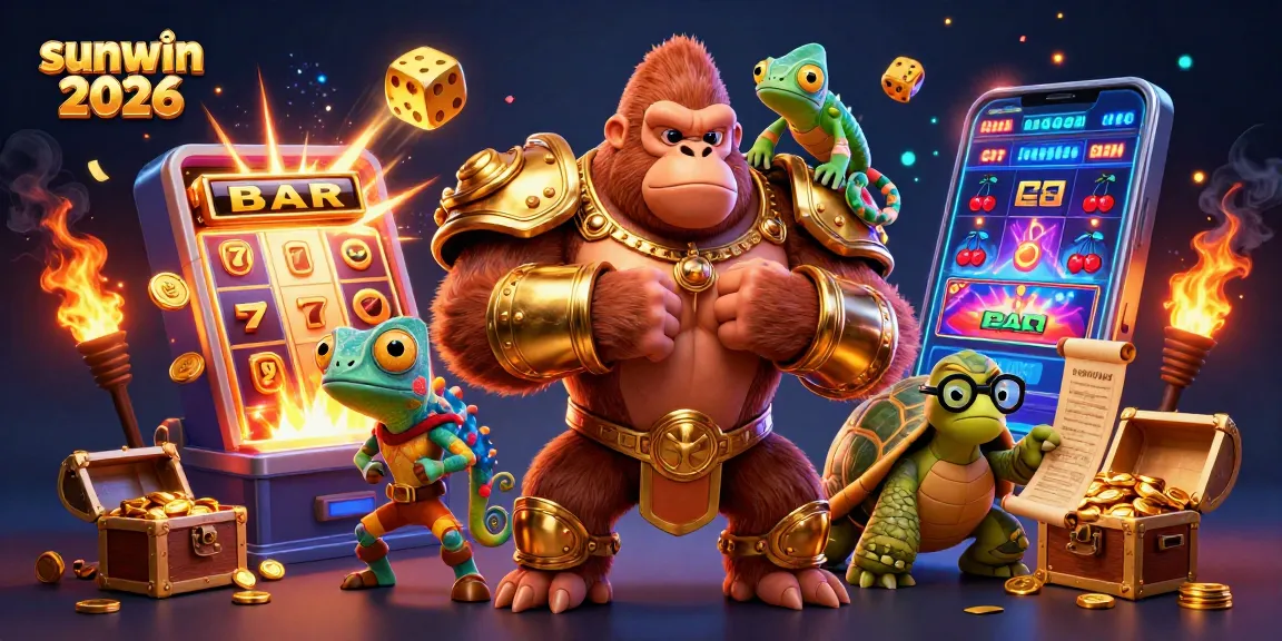 Experience exciting gameplay with Sunwin 2026, featuring dynamic gambling elements and vibrant characters in a thrilling casino scene.