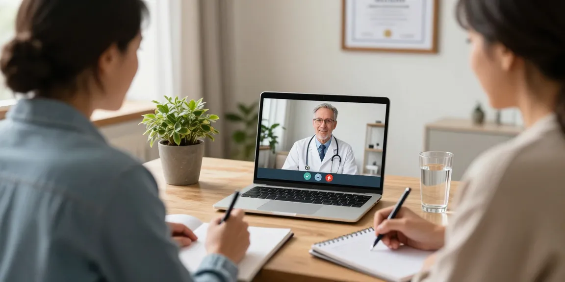 Patient engaging in a telemedicine consultation for an MMJ card online, showcasing comfort and professionalism in a home office.