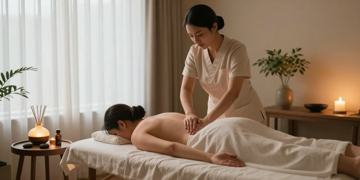 Swedish massage therapy session at a serene wellness spa, featuring a licensed therapist and soothing ambiance.