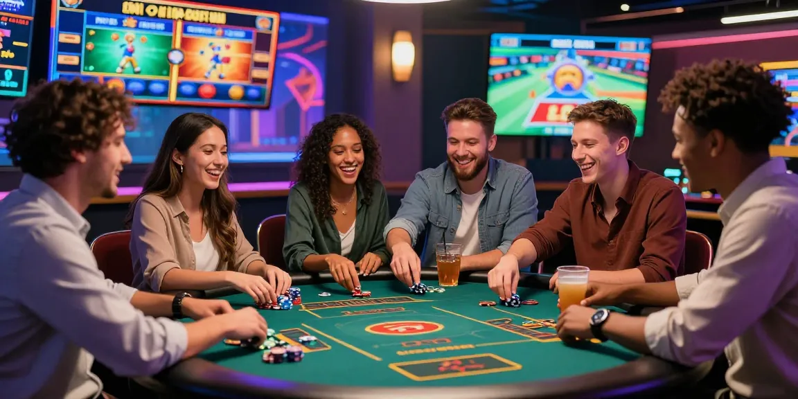 Exciting online gaming experience at go99 casino with friends celebrating wins in vibrant digital environment.