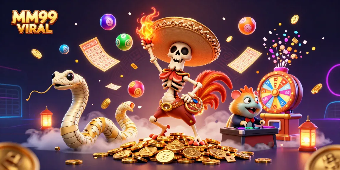 Experience the vibrant excitement of MM99 VIRAL gaming with dynamic elements and colorful characters.