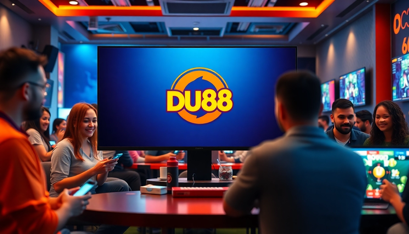 Exciting online gaming scene showcasing DU88 platform with players engaged.