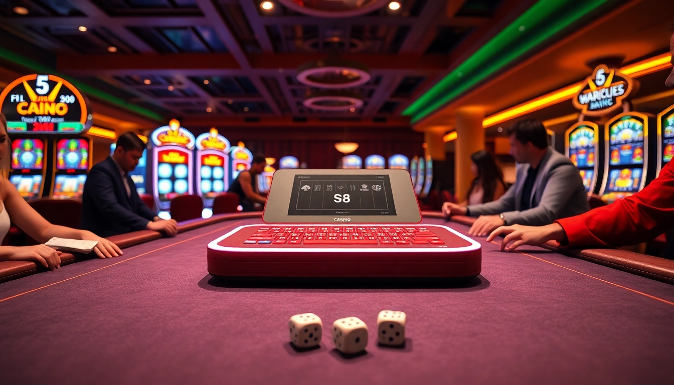 Experience the excitement of game s8 console action at a luxury casino table.