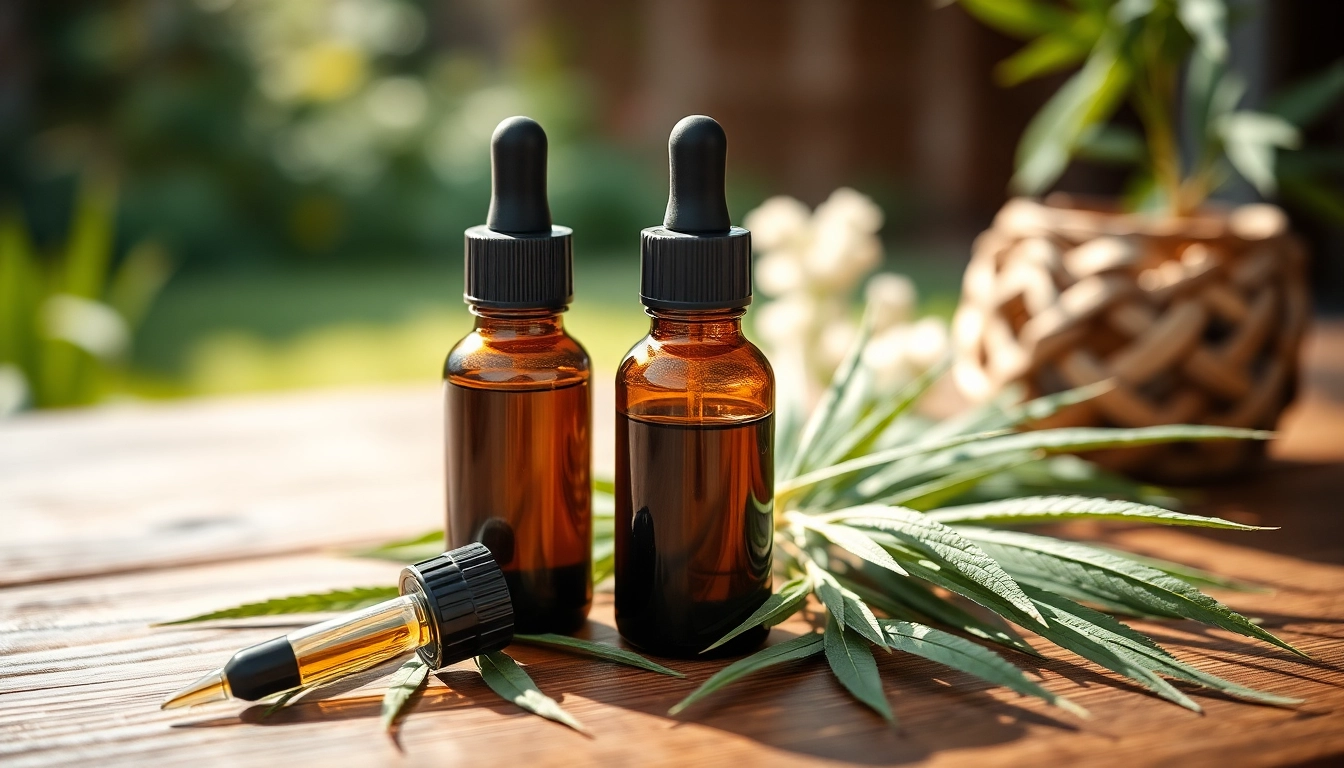 Highlighting Full spectrum CBD oil and natural elements in a serene, inviting composition.