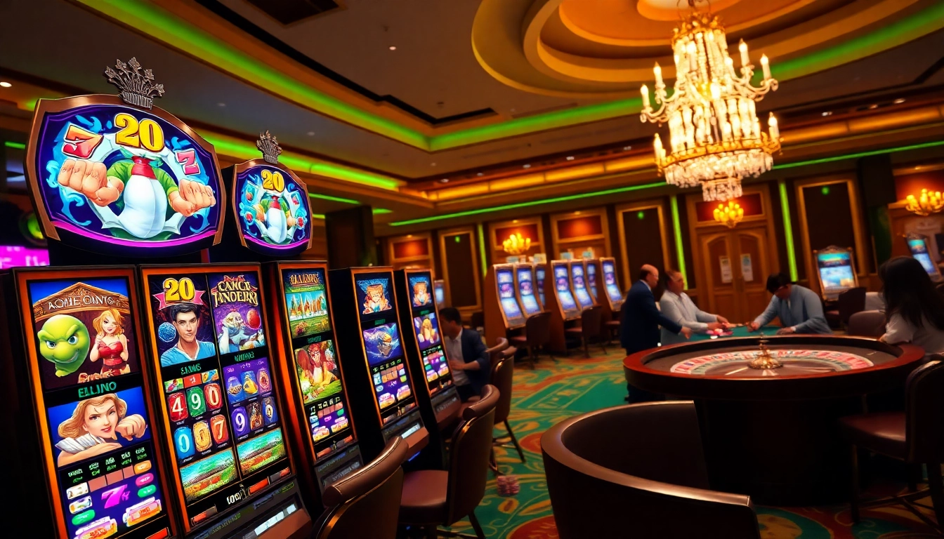 Players enjoying vibrant slot machines at https://13win.reviews/ casino, showcasing the thrill of winning.